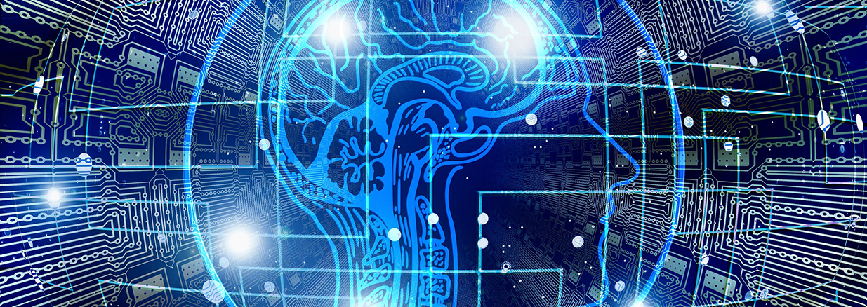Códigos formando el perfil de una persona y cerebro humano